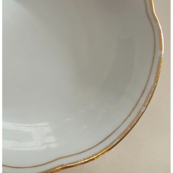 Bavaria Regency Oval Platter 14" scallop edge gold trim Germany vtg Winterling S - Picture 3 of 9